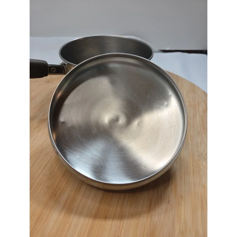 Revere Ware 1801 1 Qt Saucepan w/Lid Copper Clad Bottom USA Vintage Pot